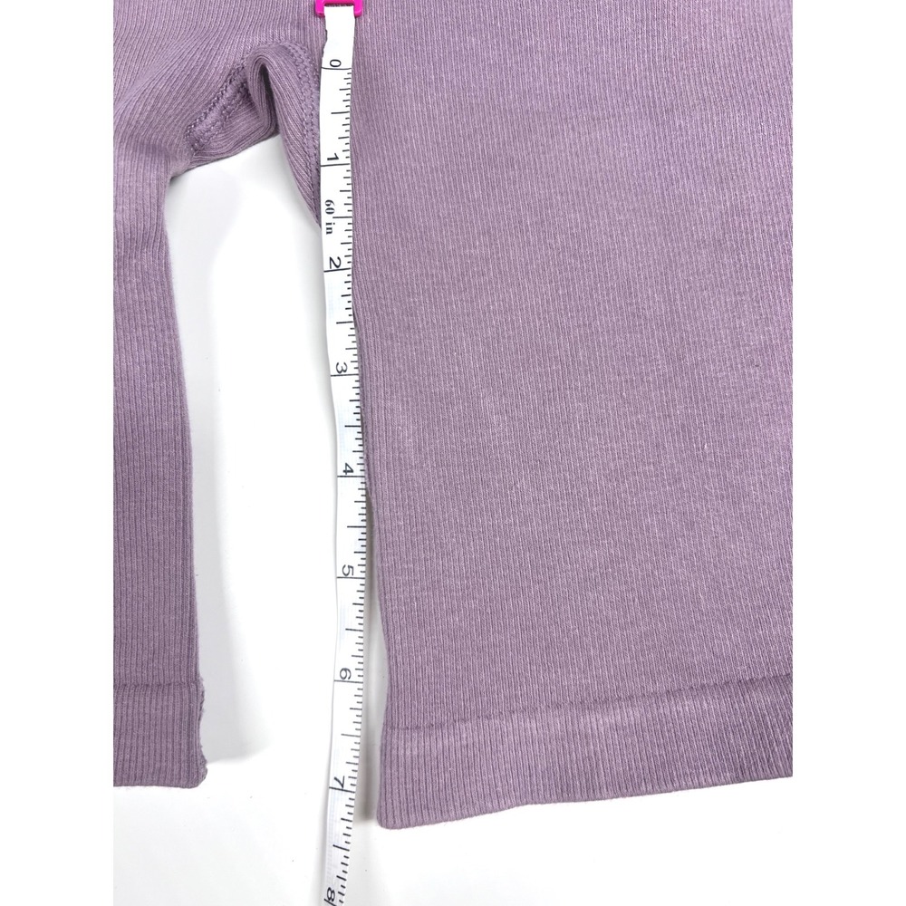 Everlane Seamless Bike Short Light Purple Ribbed High Rise Activewear XL/XXL - Picture 4 of 7